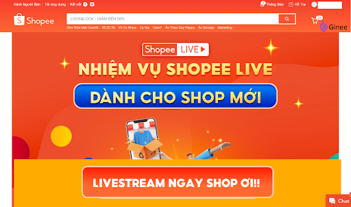 Sử dụng tính năng Shopee live để livestream trên shopee
