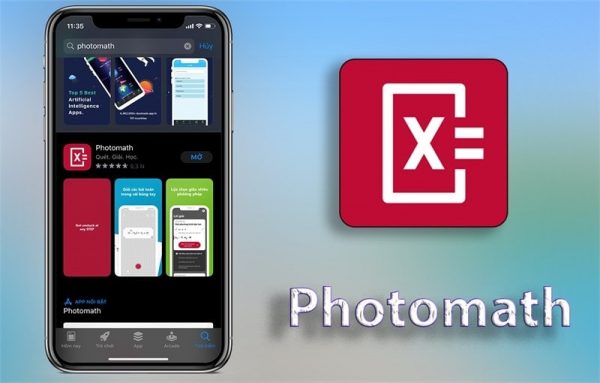 App giải toán hình và đại số Photomath