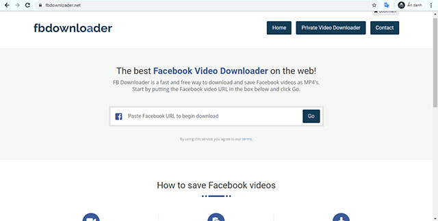 tải video facebook với Fbdownloader.net