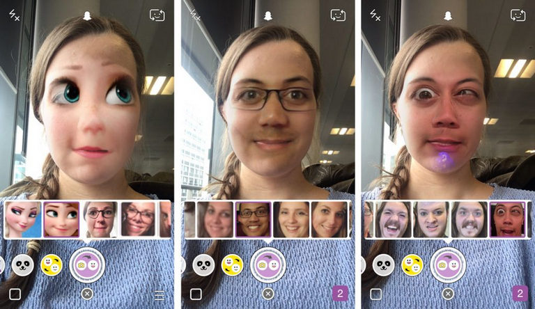 App ghép mặt mũi Snapchat