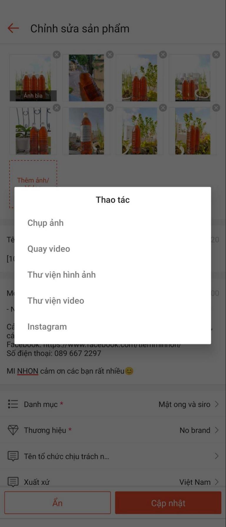 Cách đăng video lên Shopee bằng điện thoại trên ứng dụng Shopee