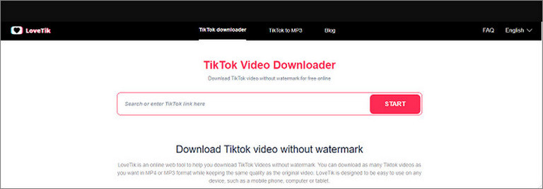 Cách chuyển nhạc TikTok sang MP3 với LoveTik
