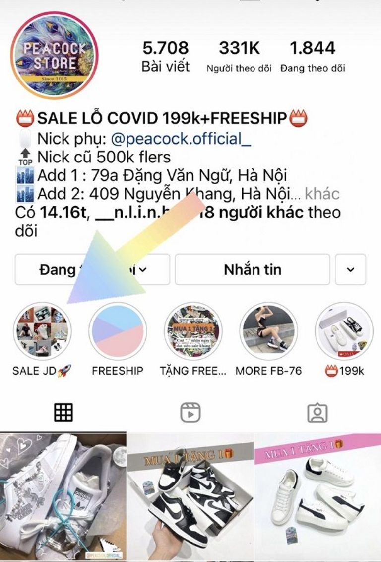 bán hàng trên Instagram
