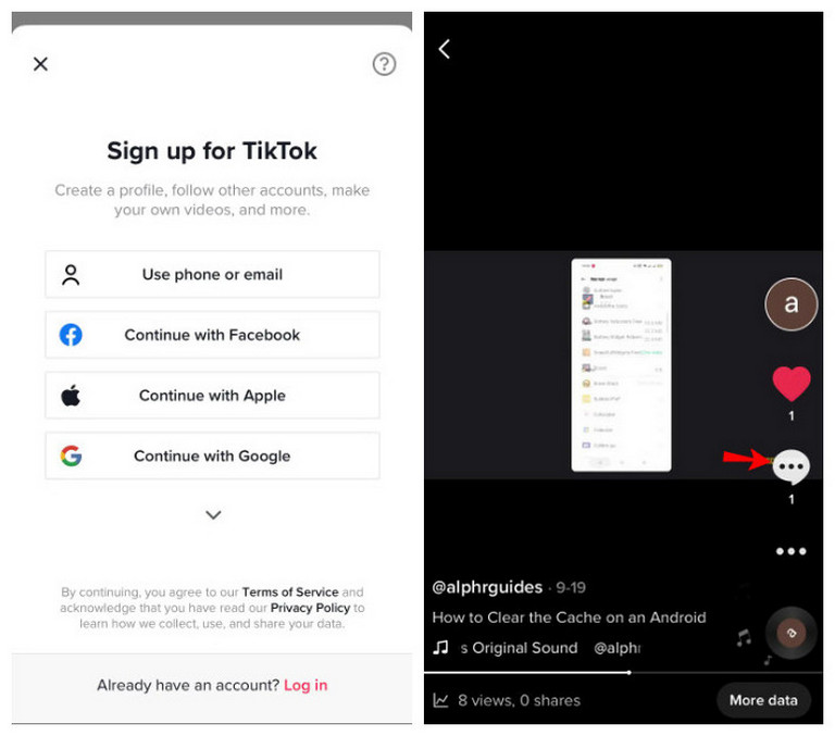 Mở ứng dụng TikTok và tìm video mà bạn muốn ghim bình luận