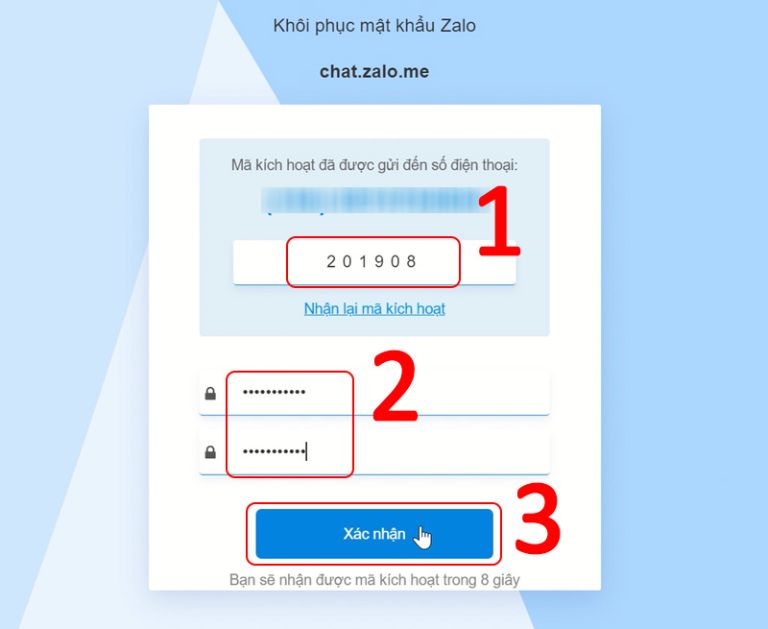 cách lấy lại mật khẩu đăng nhập Zalo