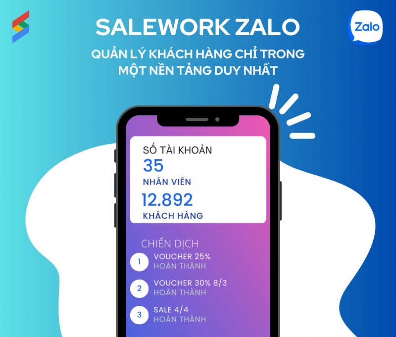 Salework Zalo giúp quản lý khách hàng chỉ trong một nền tảng duy nhất.