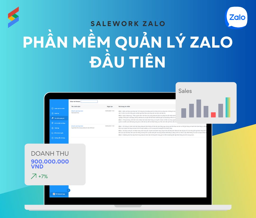 Phần mềm quản lý Zalo đầu tiên cho nhà bán hàng